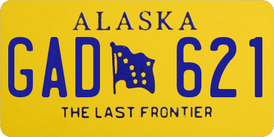 AK license plate GAD621