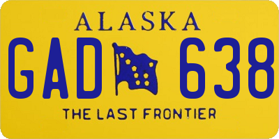 AK license plate GAD638