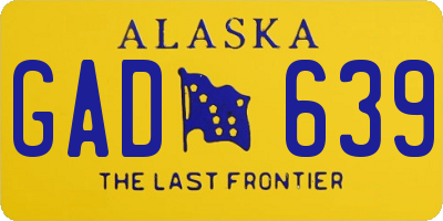 AK license plate GAD639