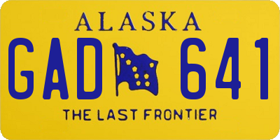 AK license plate GAD641