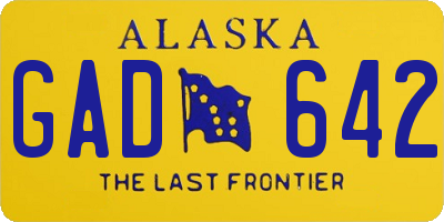 AK license plate GAD642