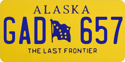 AK license plate GAD657