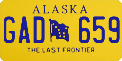 AK license plate GAD659