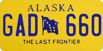AK license plate GAD660