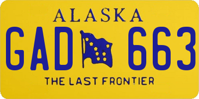 AK license plate GAD663