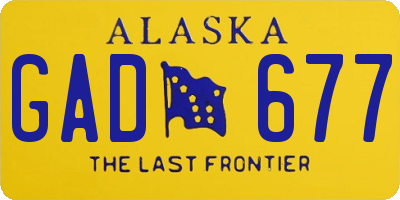 AK license plate GAD677