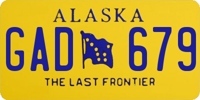 AK license plate GAD679