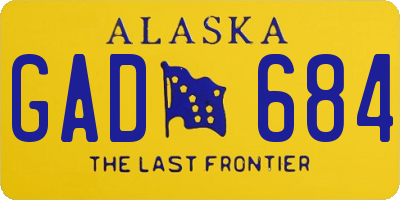 AK license plate GAD684