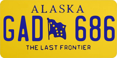 AK license plate GAD686