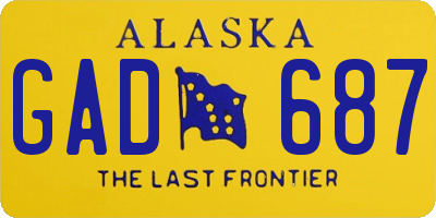 AK license plate GAD687