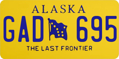 AK license plate GAD695