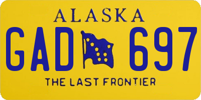 AK license plate GAD697