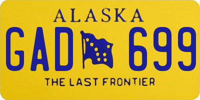 AK license plate GAD699