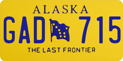 AK license plate GAD715