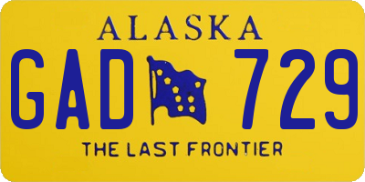 AK license plate GAD729