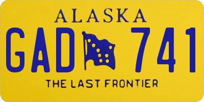 AK license plate GAD741