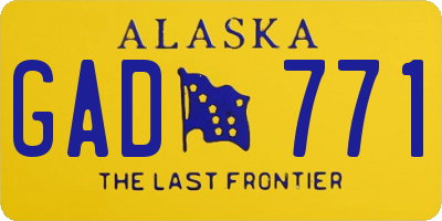 AK license plate GAD771