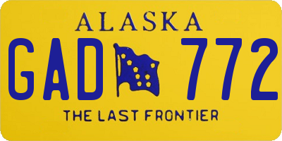 AK license plate GAD772