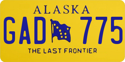 AK license plate GAD775