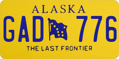 AK license plate GAD776