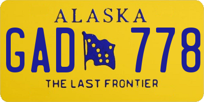 AK license plate GAD778