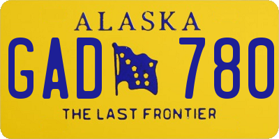 AK license plate GAD780