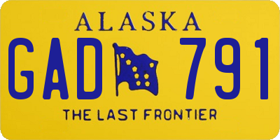 AK license plate GAD791