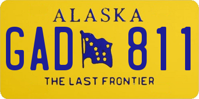 AK license plate GAD811