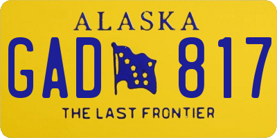 AK license plate GAD817