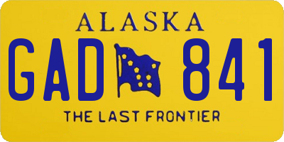 AK license plate GAD841