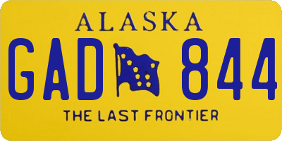 AK license plate GAD844