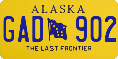 AK license plate GAD902