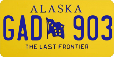 AK license plate GAD903