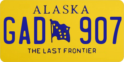 AK license plate GAD907