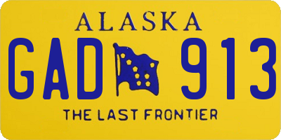 AK license plate GAD913