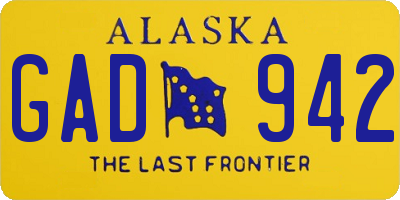 AK license plate GAD942