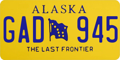 AK license plate GAD945