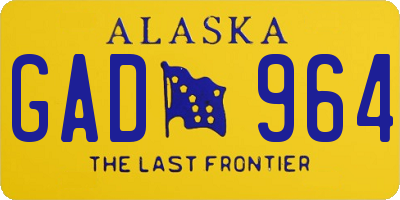 AK license plate GAD964