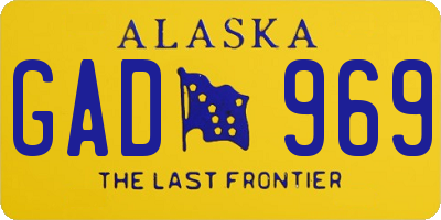 AK license plate GAD969