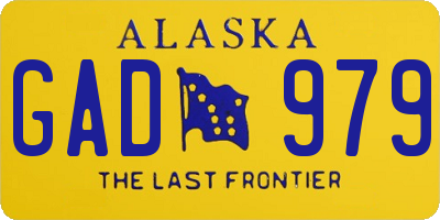 AK license plate GAD979