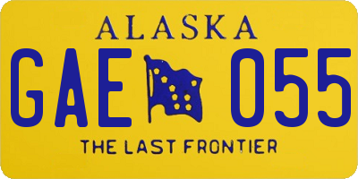 AK license plate GAE055