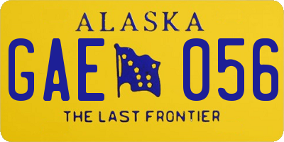 AK license plate GAE056