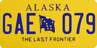 AK license plate GAE079