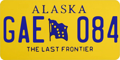 AK license plate GAE084