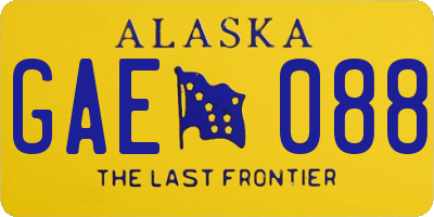 AK license plate GAE088