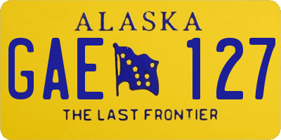 AK license plate GAE127