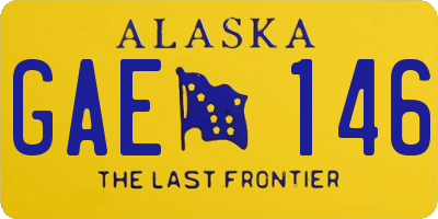 AK license plate GAE146