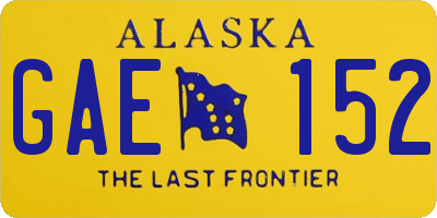 AK license plate GAE152