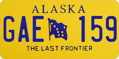 AK license plate GAE159
