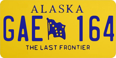 AK license plate GAE164